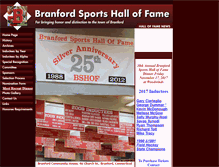 Tablet Screenshot of branfordsportshalloffame.com